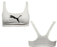 Puma Graphic Womens Sports Fitness Training Gym Bra Top White 920418 03 UA128