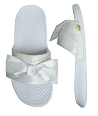 Puma Popcat Bow Womens White Sliders