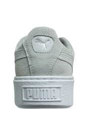 Puma Platform Galaxy Grey Suede Low Lace Up Trainers - Womens