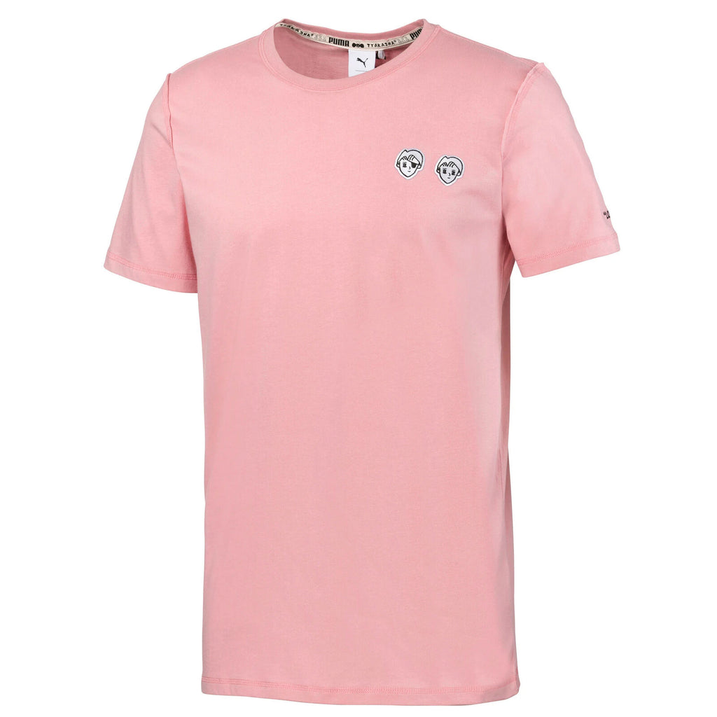 Puma x Tyakasha Mens Embroidered Pink T-Shirt