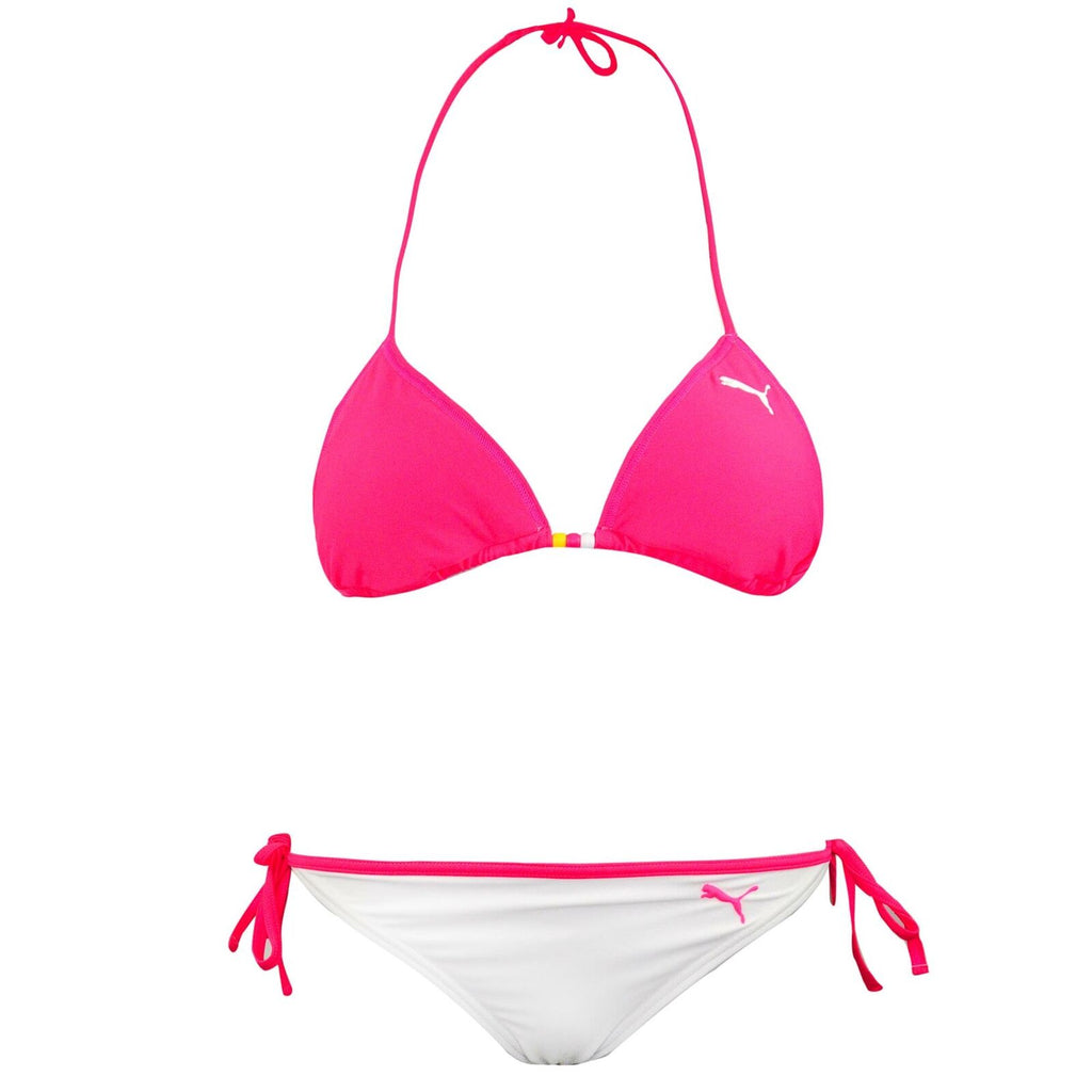 Puma Reversible White Pink Triangle Bikini