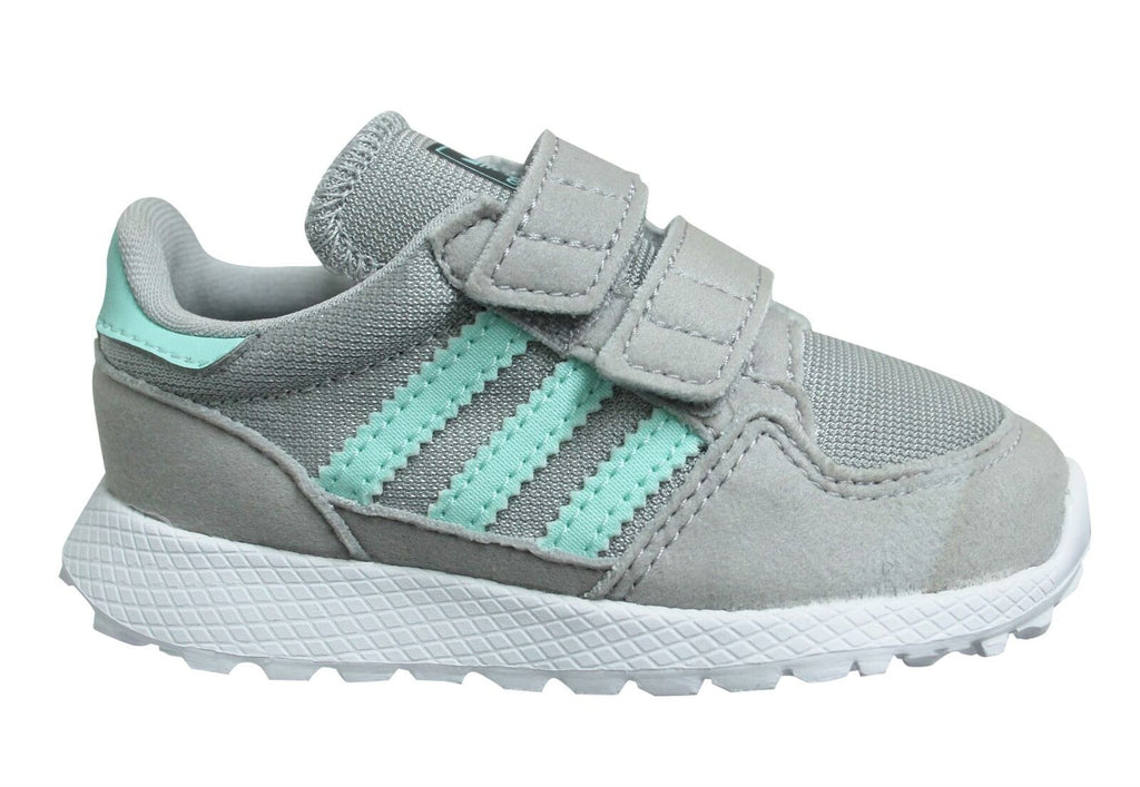 Adidas Originals Forest Grove Cloudfoam Double Strap Grey Trainers - Kids