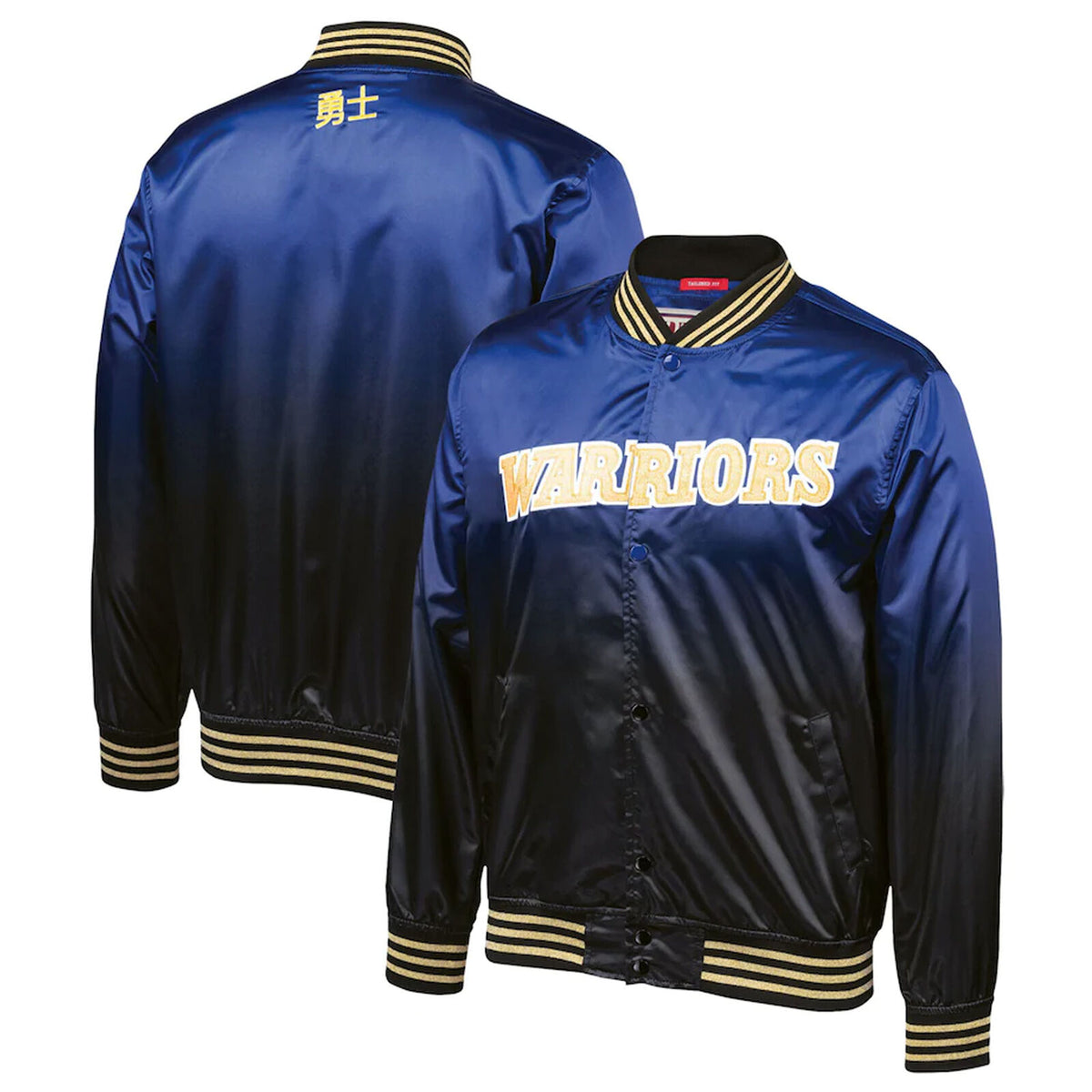 Mitchell & Ness Golden State Warriors Mens Satin Bomber Jacket