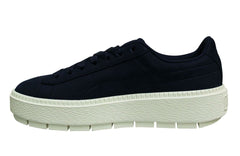 Puma Basket Womens Navy Platform Trainers