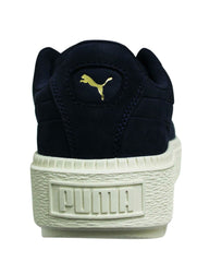 Puma Basket Womens Navy Platform Trainers