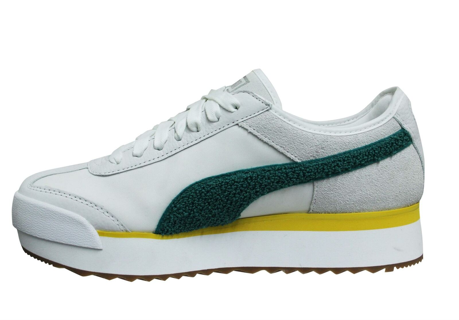 Puma Roma Amor Heritage Womens White/Green Low Trainers