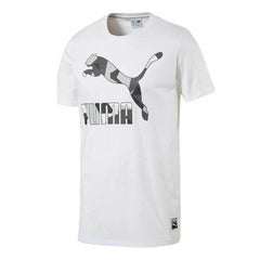 Puma Archive Logo Mens T-Shirt Graphic Print White Top 572392 57