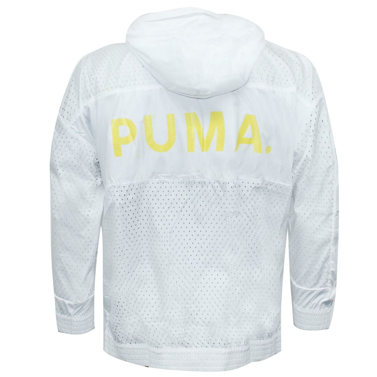 Puma Perforated Mens White Windbreaker Jacket