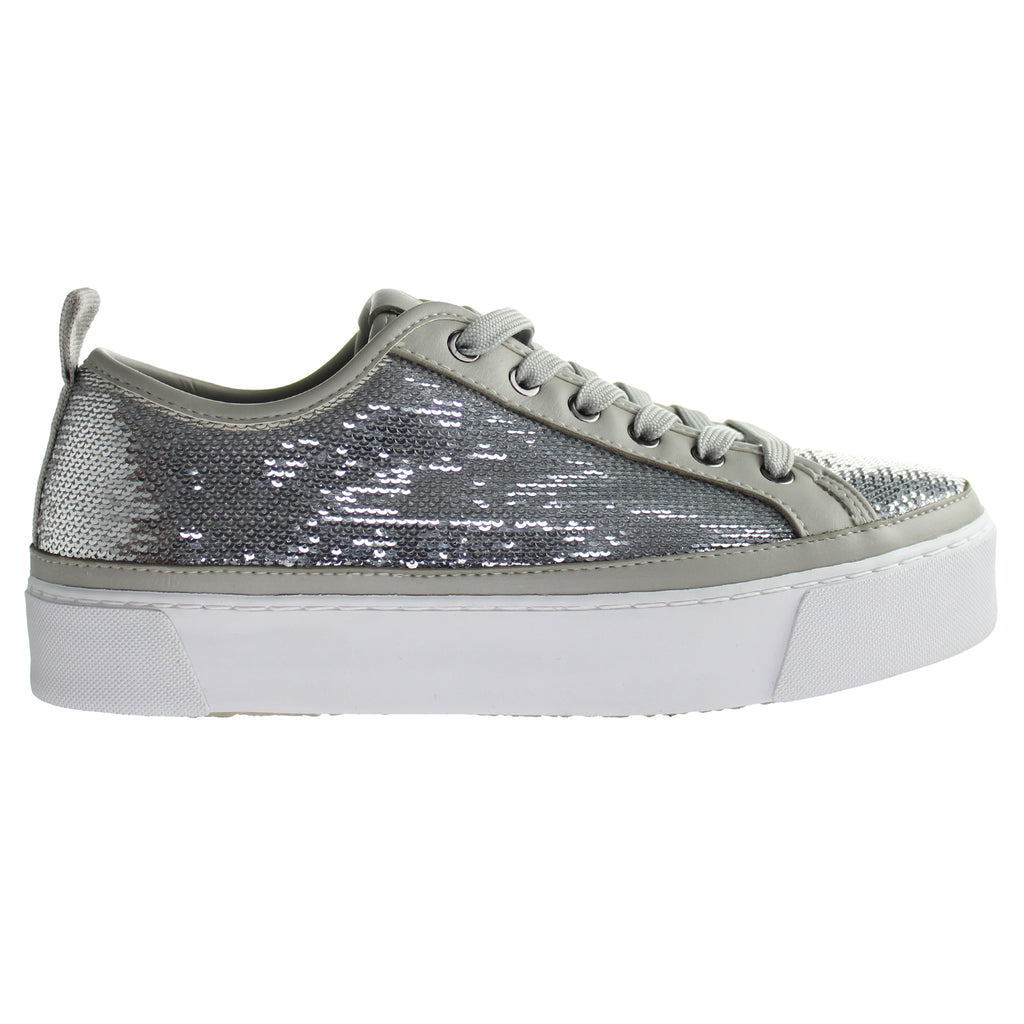 Armani Exchange Antarctica Sequin Womens Silver Trainers