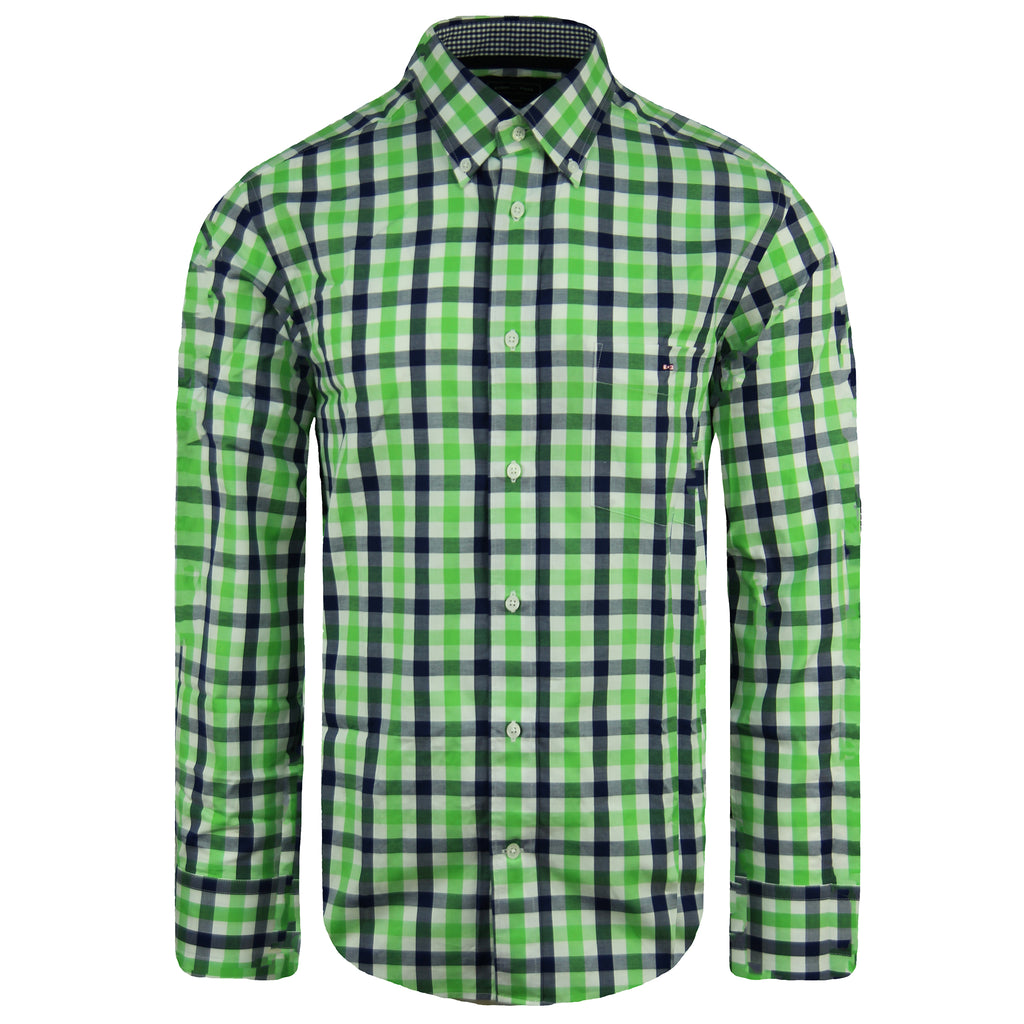 Eden Park Regular Mens Green Oxford Shirt