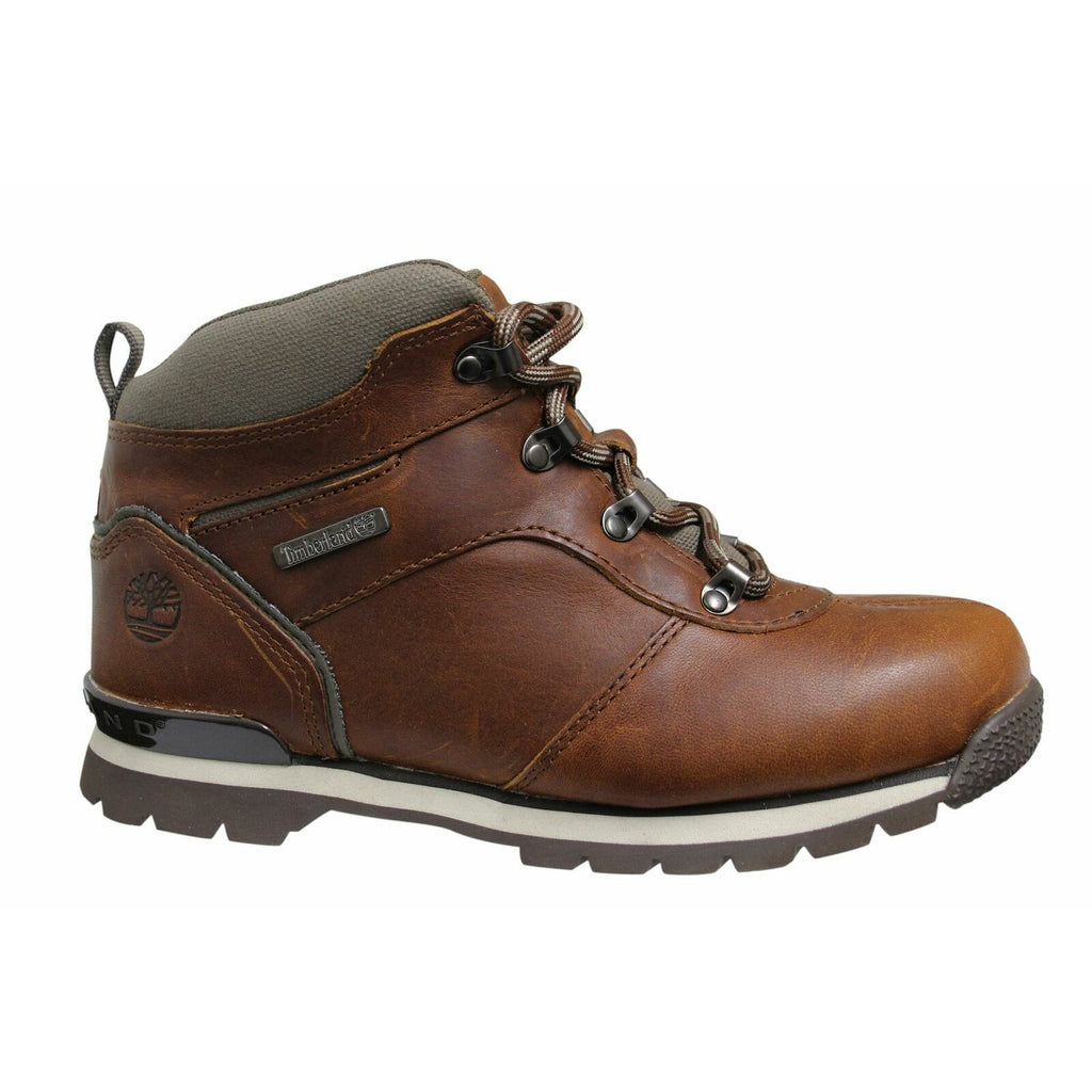 Timberland Splitrock 2 Mid Hiker Kids Brown Leather Lace Up Juniors Boots A1LZS