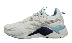 Puma RS-X Cream Navy Auqa Low Lace Up Mens Running Trainers 374292 01