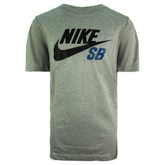 Nike Dri-Fit SB Skateboarding Logo Tee Grey Junior Short Sleeve Top