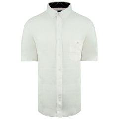 Eden Park Paris Linen Mens White Oxford Shirt