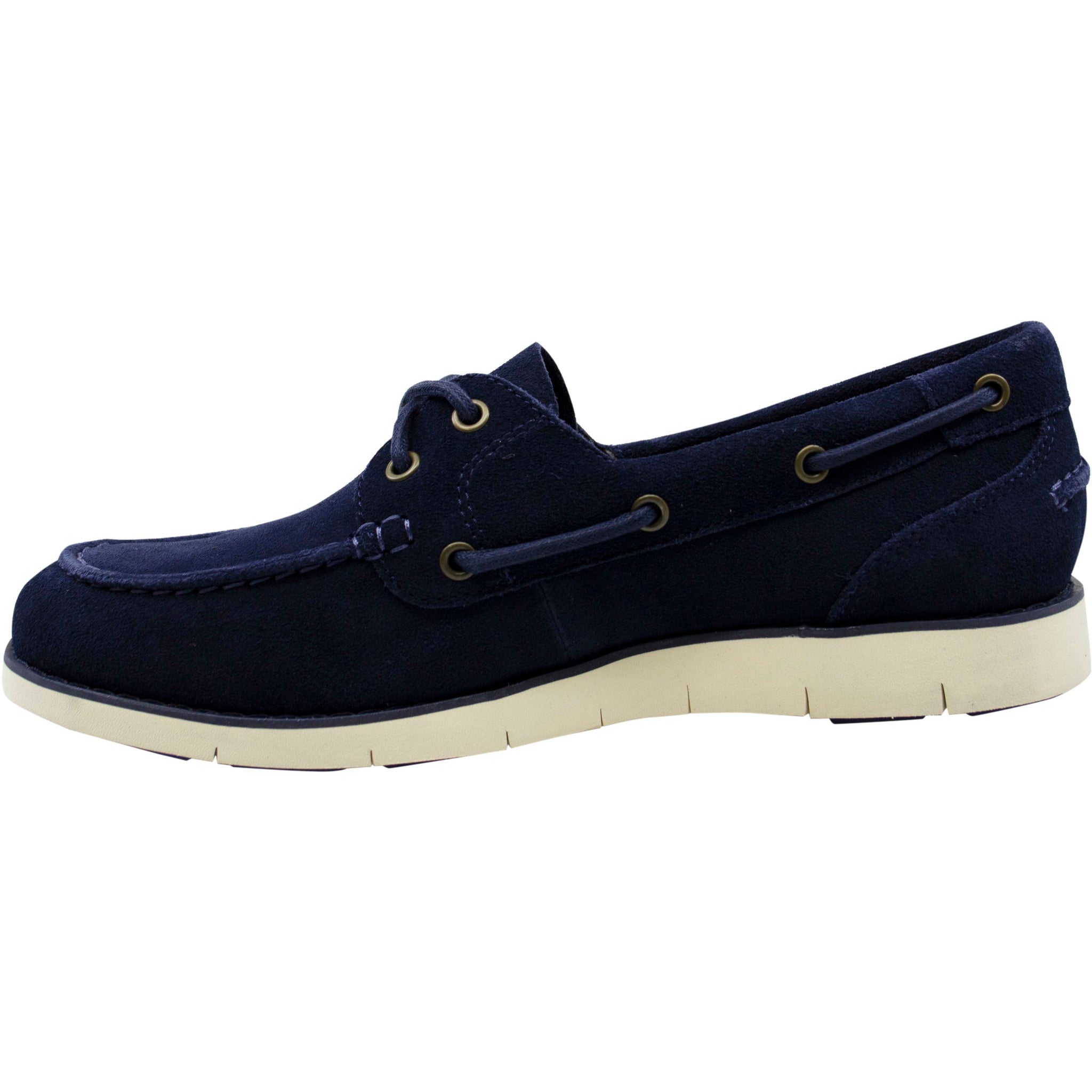 Timberland Lakeville 2 Eye Navy Leather Lace Up Womens Boat Shoes A1GCS