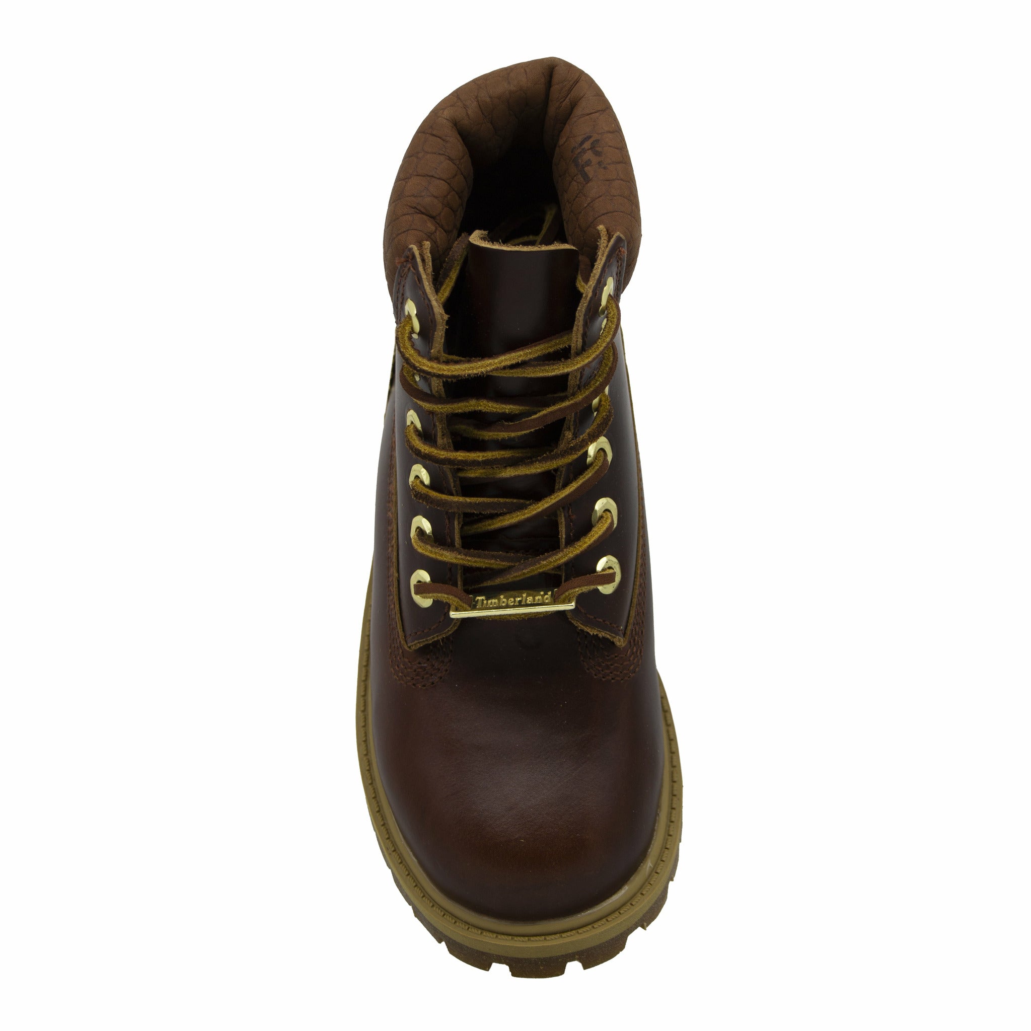 Timberland 6 Inch Premium Brown Leather Lace Up Youths Boots A1PJ5