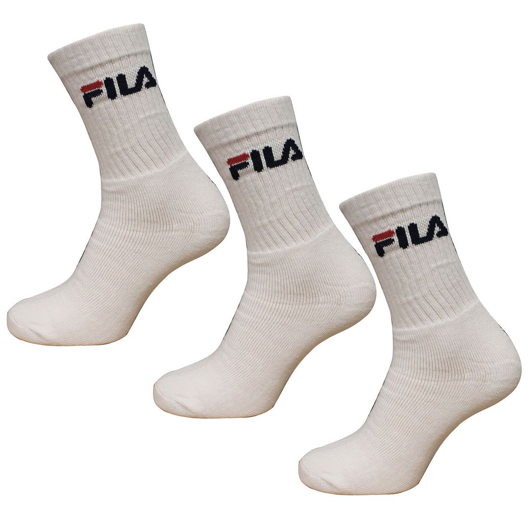 Fila 3-Pack Mens White Socks