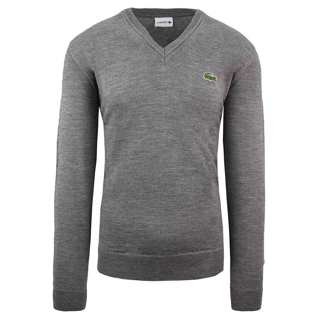 Lacoste Wool Mens Grey Sweater