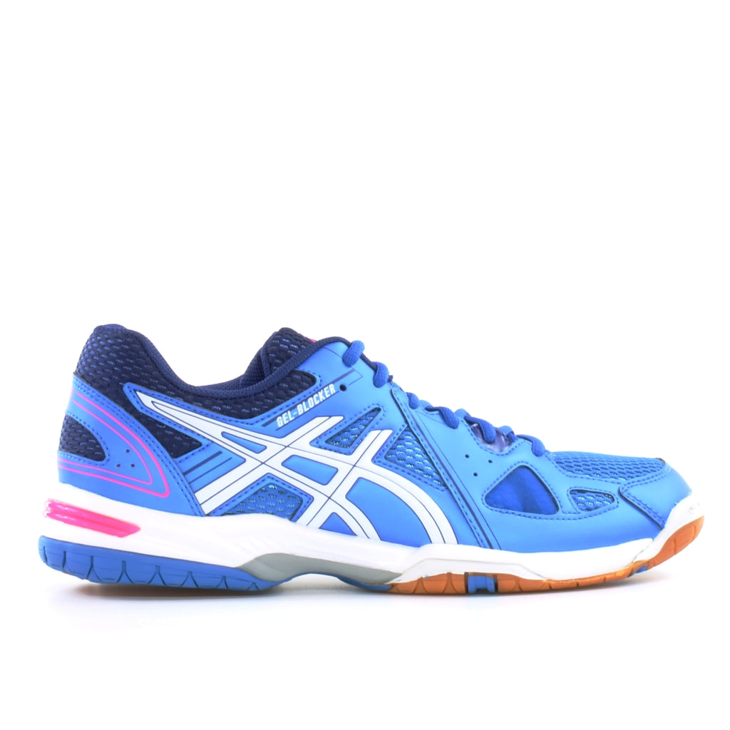 Asics Gel-Blocker Blue Synthetic Lace Up Womens Trainers B65NQ 4001