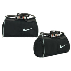 Nike Logo Adjustable Straps Black Unisex Training Shoulder Duffle Bag BA1992 059