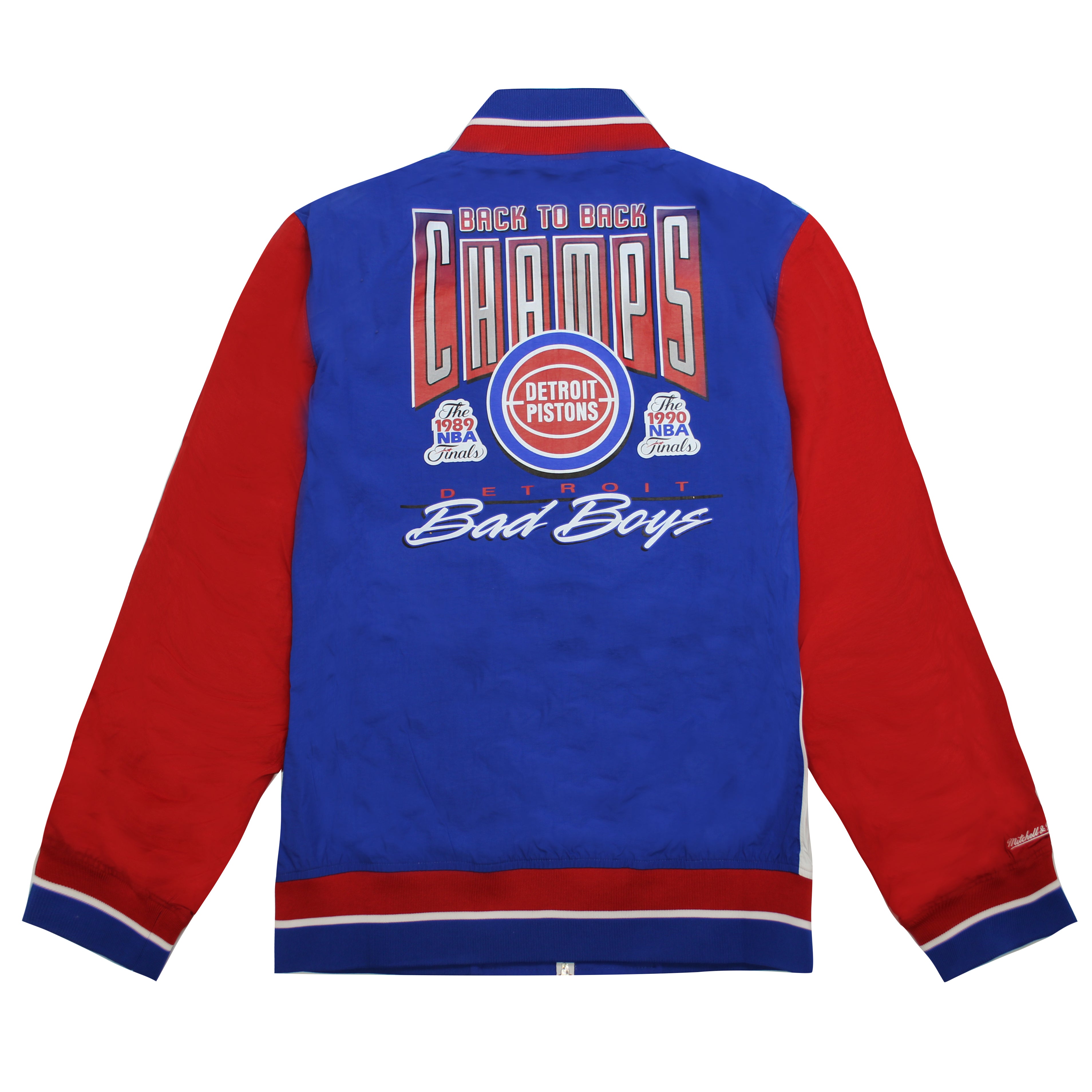 Mitchell & Ness Detroit Pistons Zip Up Team History Warm Up Jacket BA57OF DPI