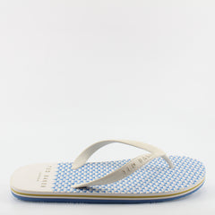 Ted Baker Flyxx 4 Blue White Synthetic Mens Slip On Thong Flip Flops