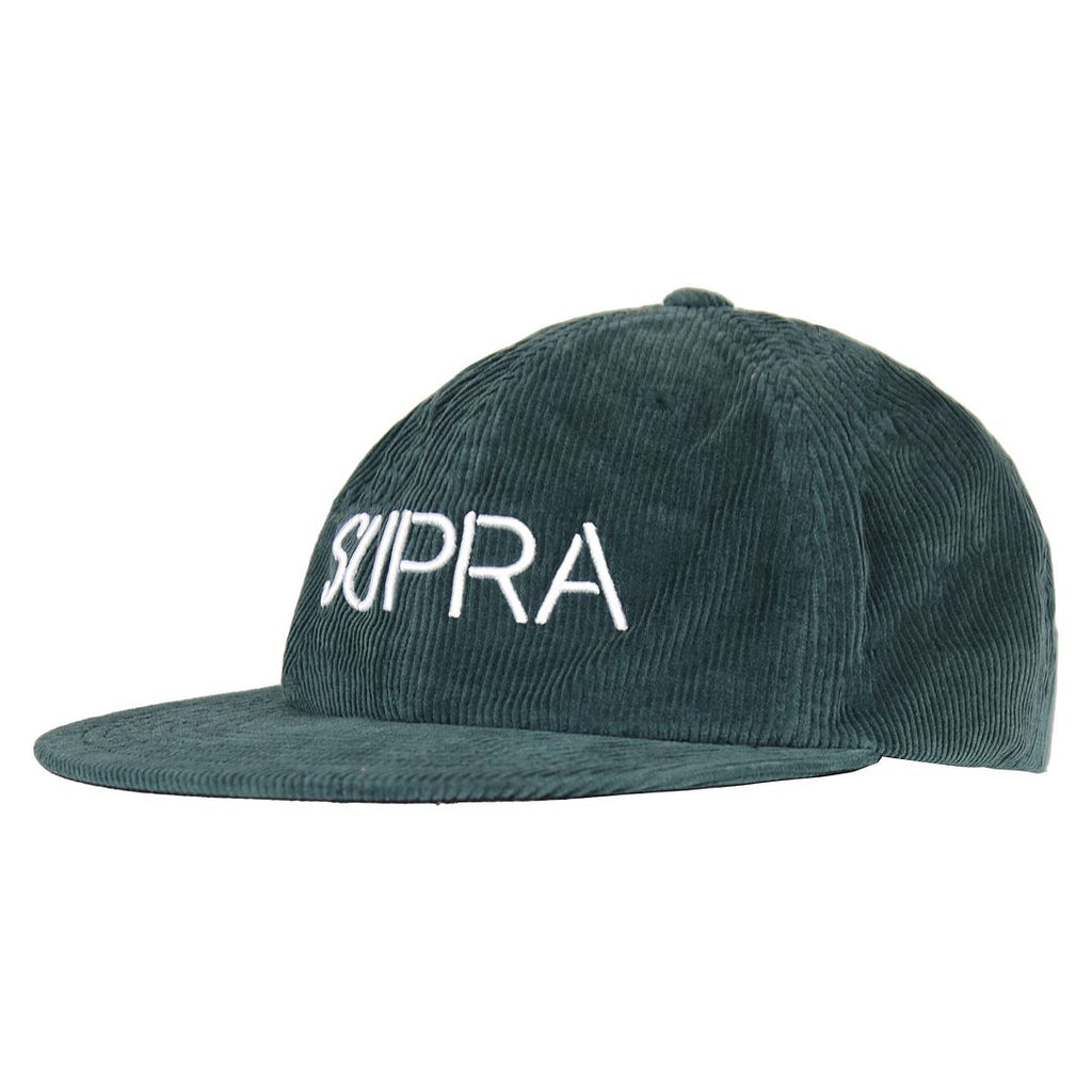 Supra Adjustable Flat Brim Logo Green Unisex Discord Hat