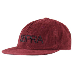 Supra Wine Red Graphic Logo Flat Brim Discord Cap C3092 554