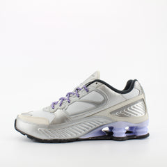 Nike Shox Enigma Silver Synthetic Womens Lace Up Trainers CT3450 001