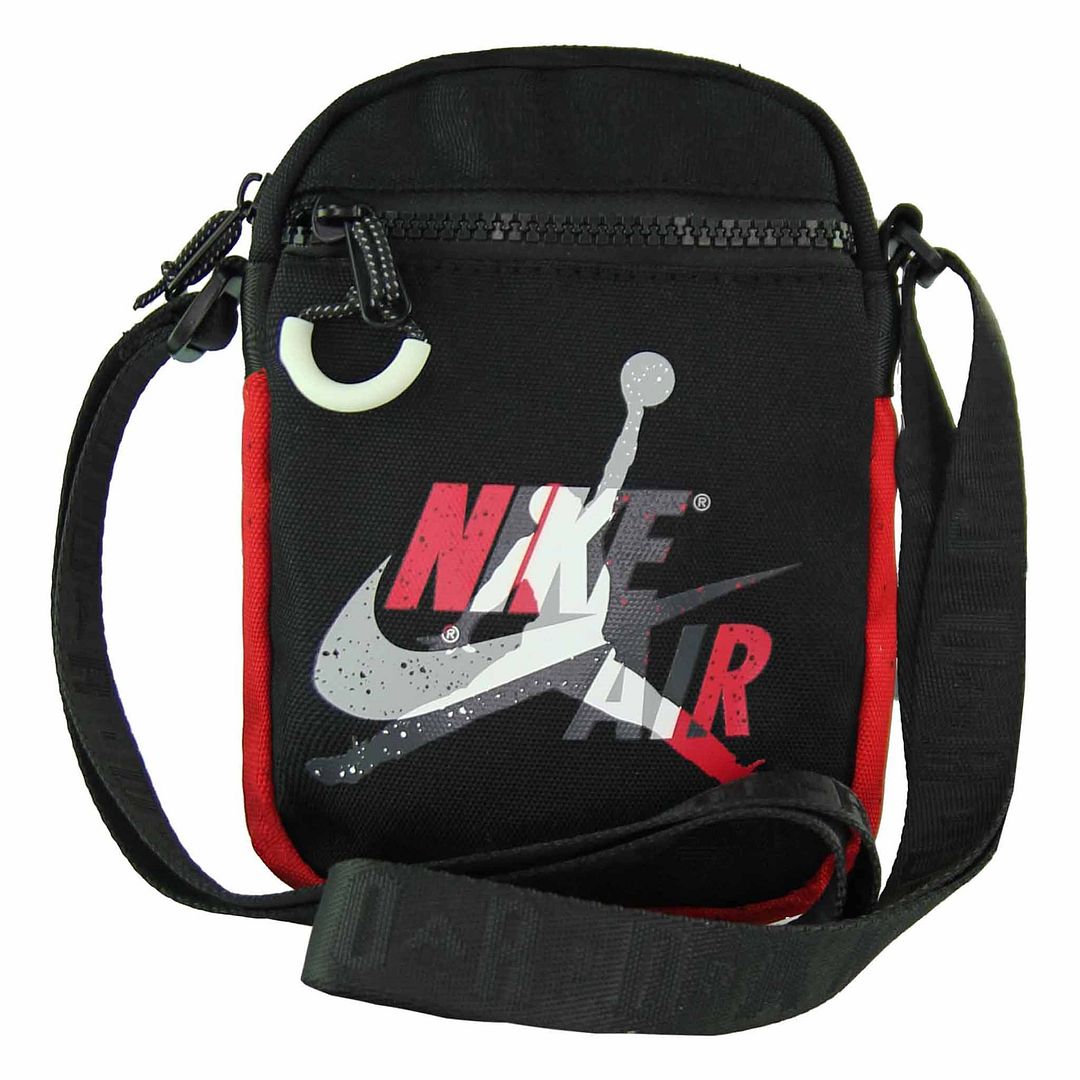 Nike Air Jordan Mens Black/Red Small Items Bag