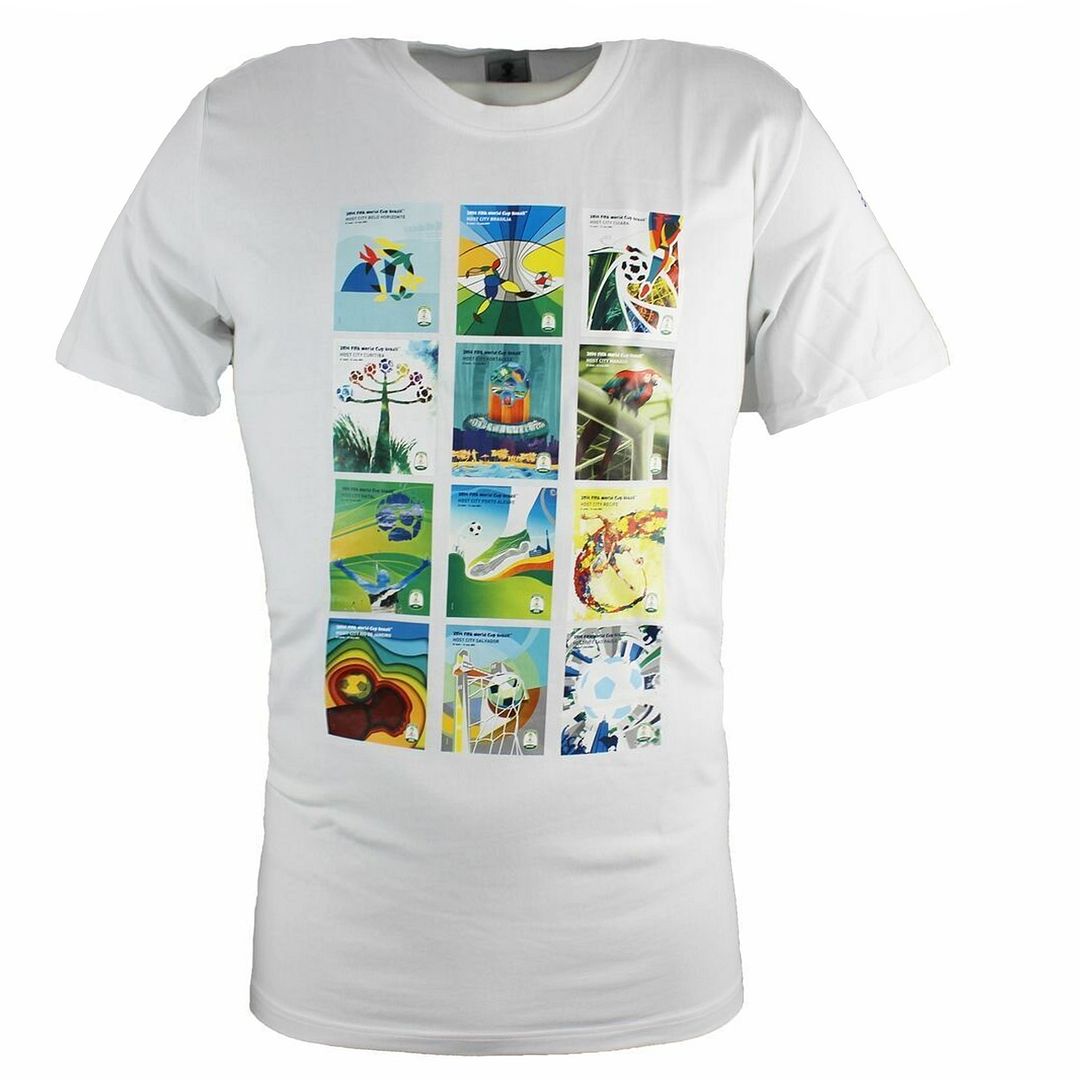 Adidas 2014 Fifa World Cup Mens White T-Shirt