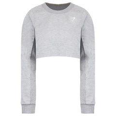 Gymshark Cropped Womens Grey Marl Sweater