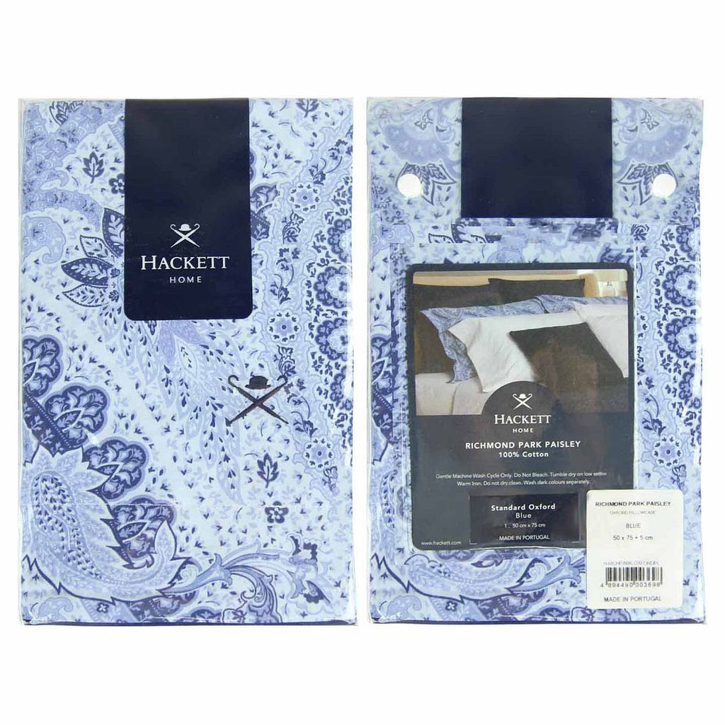 Hackett Home Richmond Park Paisley Blue Oxford Pillowcase