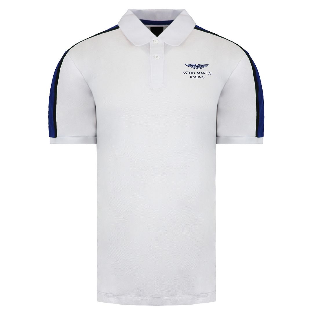 Hackett Aston Martin Racing Mens White Polo Shirt