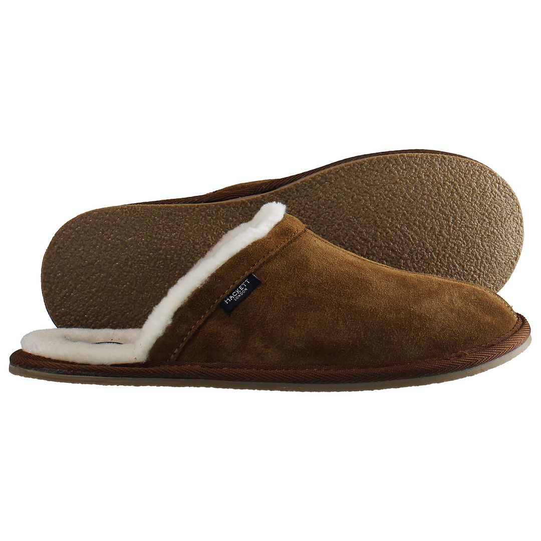 Hackett Stepney Mule Mens Brown Slippers