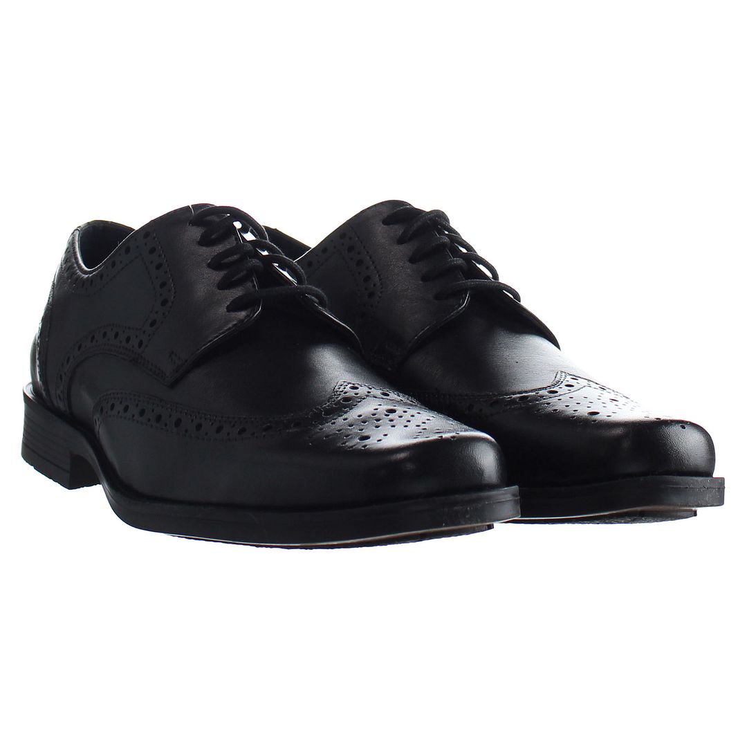 Hush Puppies Brace Brogue Mens Black Shoes