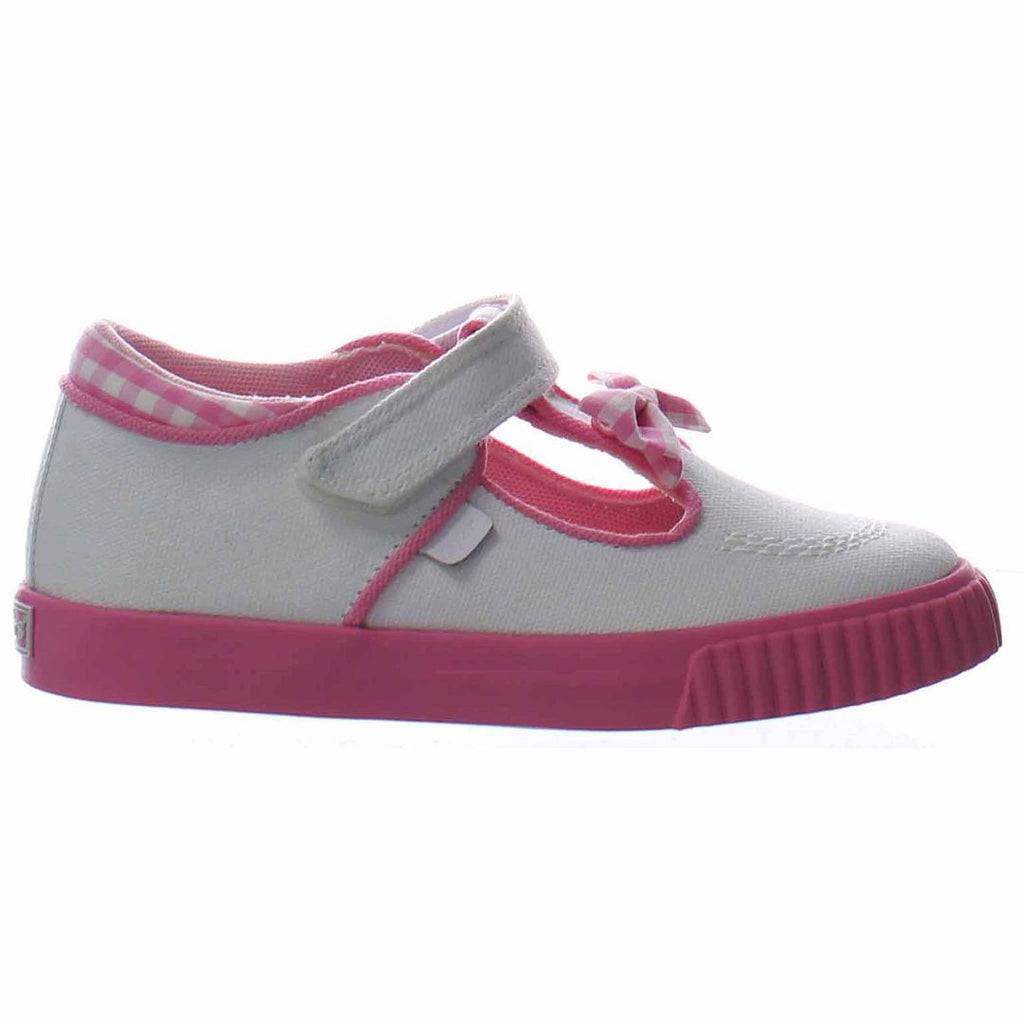 Kickers Tovni T-Bow Bumper Kids White Plimsolls