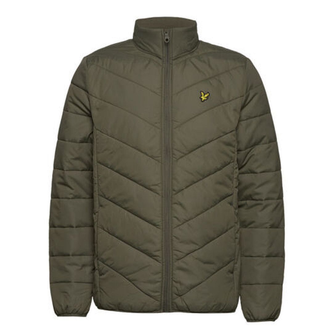 Lyle & Scott Logo Mens Khaki Padded Coat