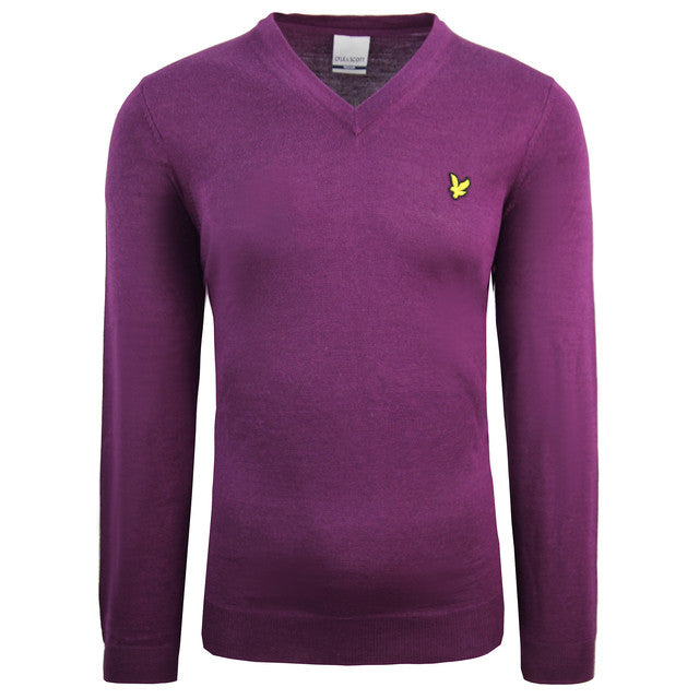 Lyle & Scott Golf Mens Purple Sweater