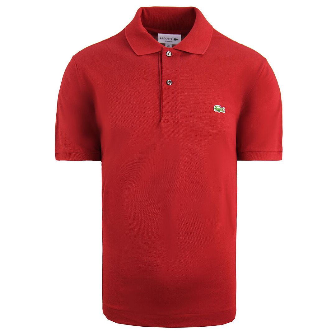 Lacoste Classic Fit Mens Red Polo Shirt