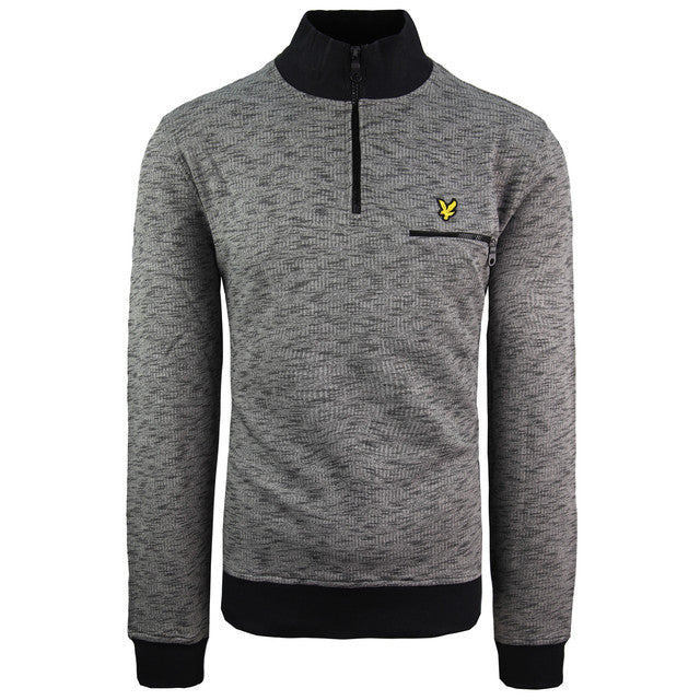 Lyle & Scott Space Dye Mens Dark Grey Sweater