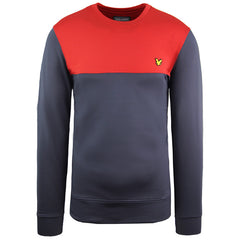 Lyle & Scott Crew Mens Red/Navy Sweater