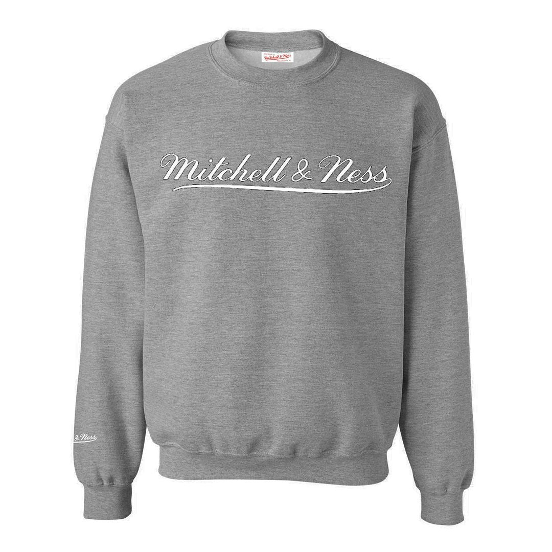 Mitchell & Ness Logo Mens Grey Sweater