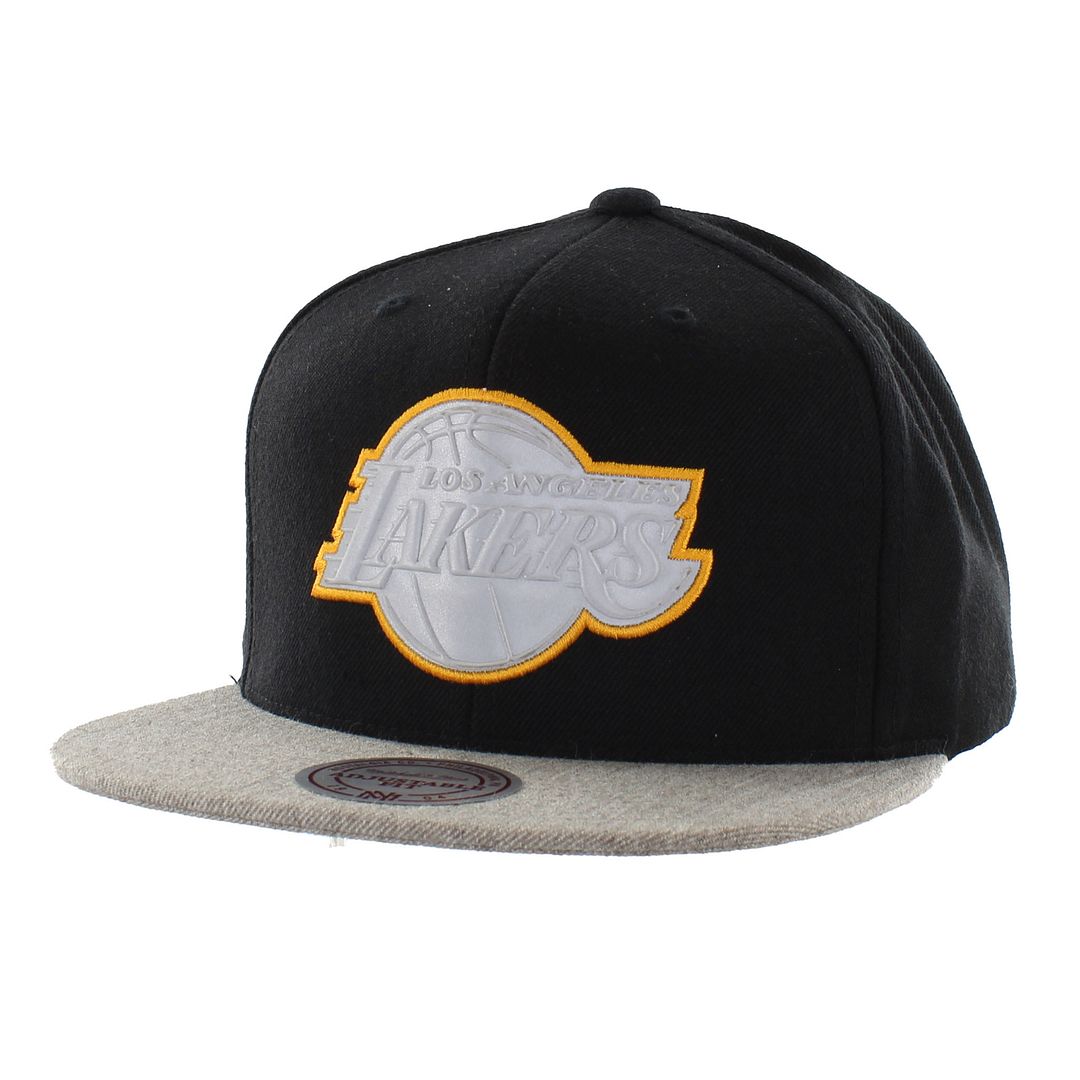 Mitchell & Ness LA Lakers Mens Black/Grey Cap