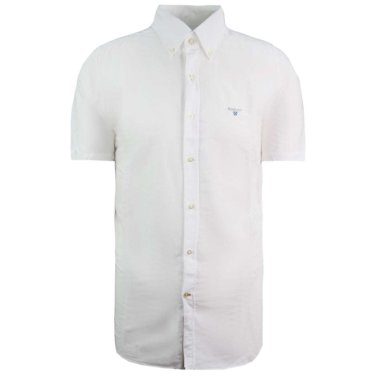 Barbour Tailored Fit Mens White Oxford Shirt