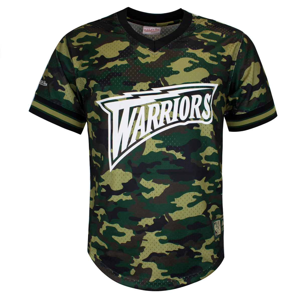 Mitchell & Ness NBA Golden State Warrior Camo Mesh Mens T-Shirt