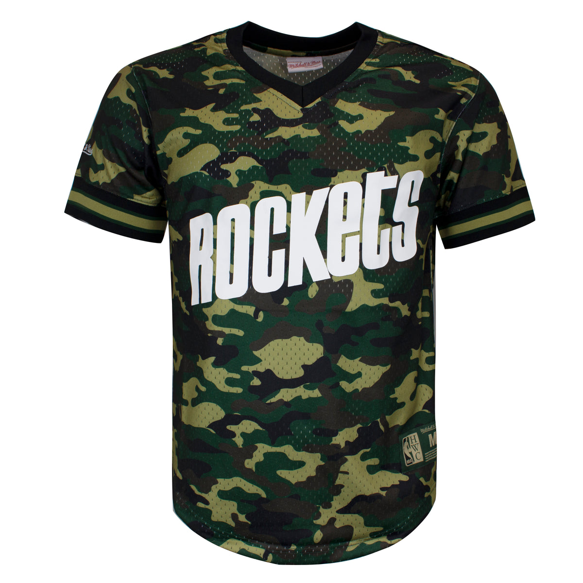 Mitchell & Ness NBA Houston Rockets Mens Camo Mesh T-Shirt