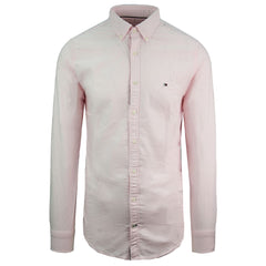 Tommy Hilfiger Long Sleeve Slim Fit Light Pink Mens Oxford Shirt MW0MW07768 092