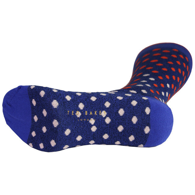 Ted Baker London Mens Blue Printed Socks