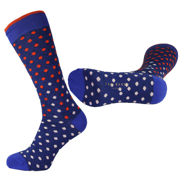 Ted Baker London Mens Blue Printed Socks